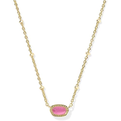 Kendra Scott Mini Elisa 14k Gold-Plated Satellite Short Pendant Necklace, Fashion Jewelry for Women