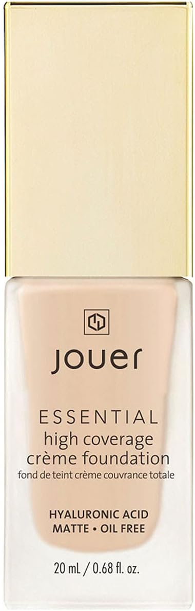 Jouer Essential High Coverage Crème Foundation - Available in 50 Shades for All Skin Tones - Healthy Ingredients - Paraben, Gluten & Cruelty Free - Vegan Friendly