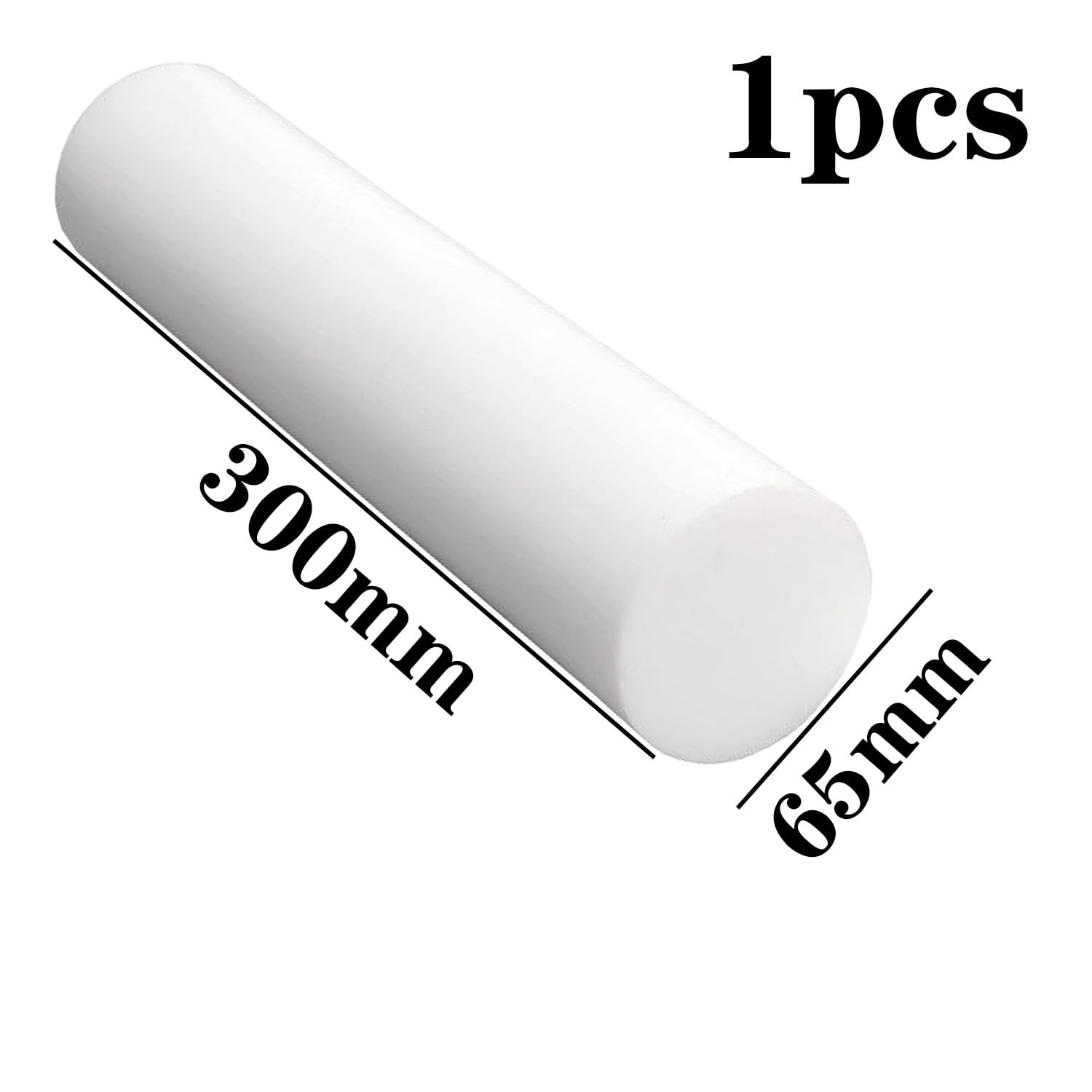 Barra PTFE Teflon Diámetro 65mm | Barra PTFE Teflon,Deslizamiento Fiable,Durabilidad y Propiedades Estables,Aislamiento Eléctrico Fiable,Bricolaje