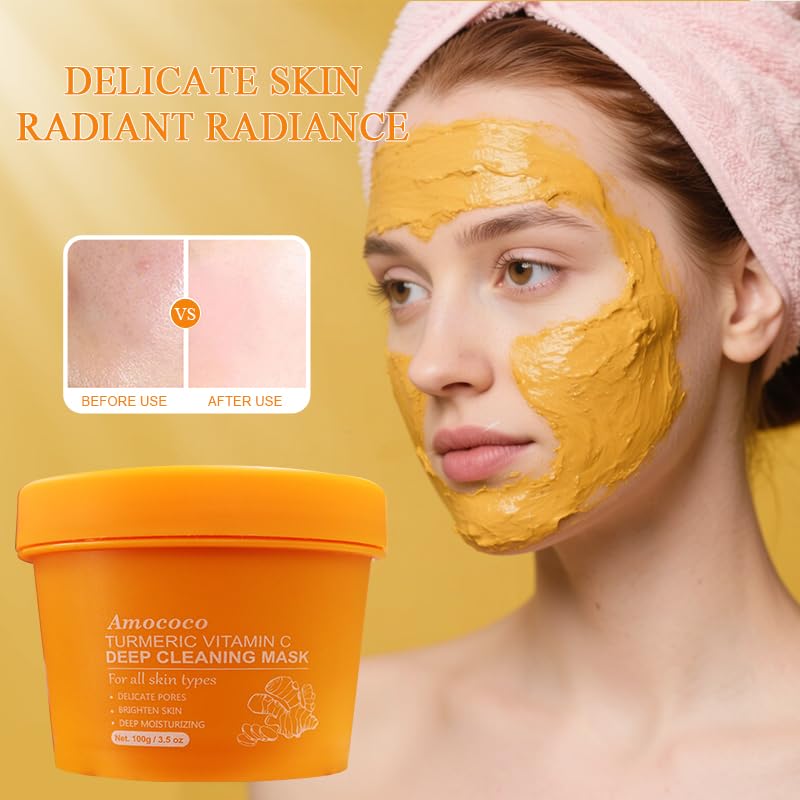 Turmeric Spa Gift Set for Women, Whole Body, Facial & Bath Gift Set, 6Pcs, Self Care, Home Spa Kit with Turmeric Oil, Mask, Soap and Face Cream - Image 4