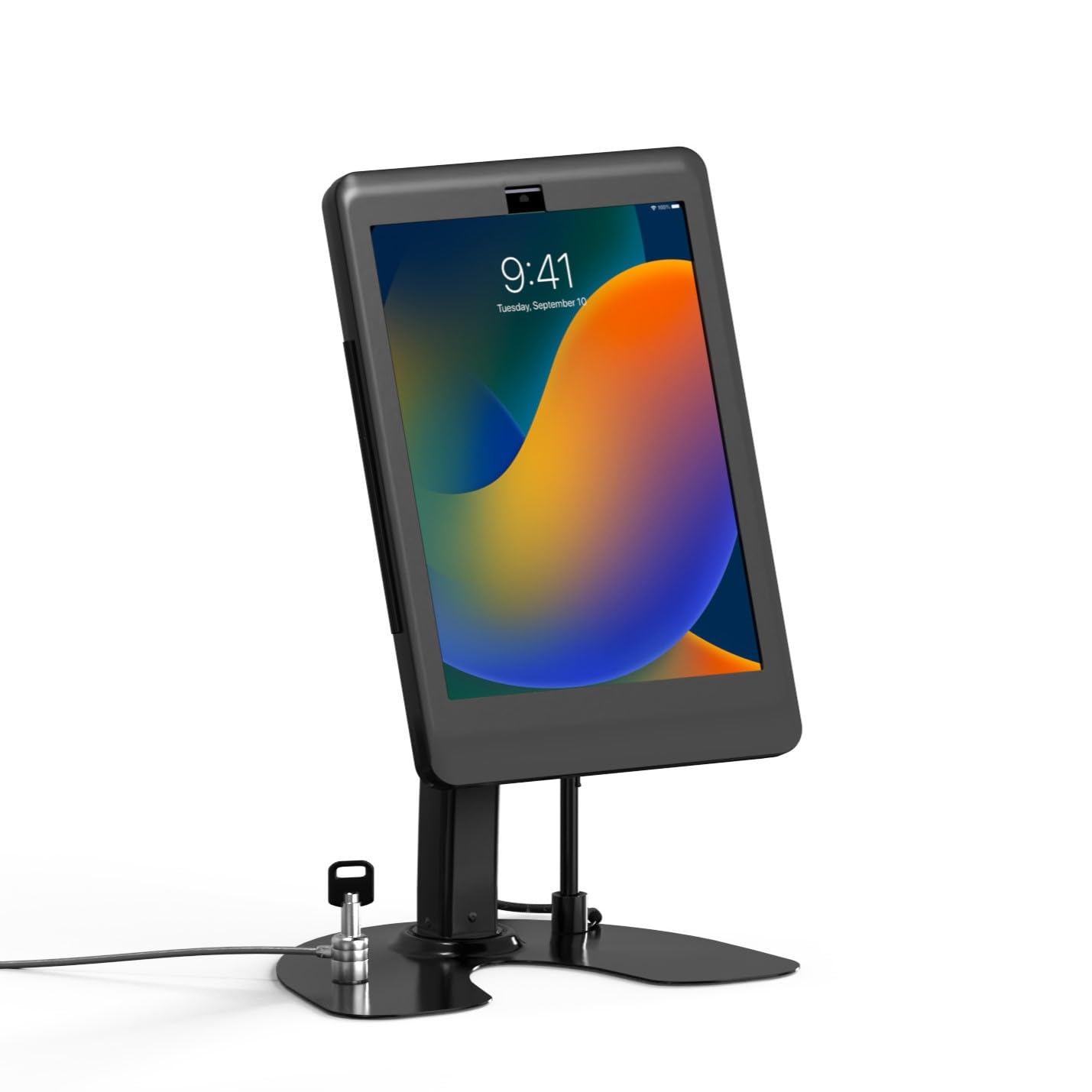 Dual Kiosk Stand – CTA Security Kiosk Stand with Locking Case, Steel Cable, and 360-Degree Rotating Base – Compatible with 12.9” iPad Pro Gen 3 &amp; 4 (PAD-ASK13B)