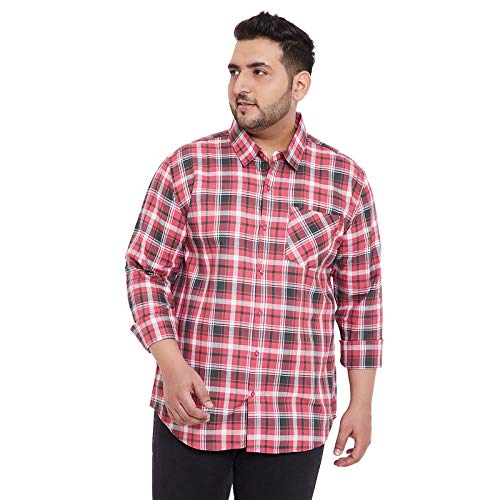 Instafab PlusMen Plus Size Checks Stylish Casual Shirts