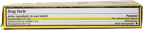 Miniatura 6 de XL-3 Cold Medicine, Medicamento Antigripal para el rápido alivio de la Congestión Nasal, Fiebre, Dolor, Estornudos, Escurrimiento Nasal, 20 Tabletas