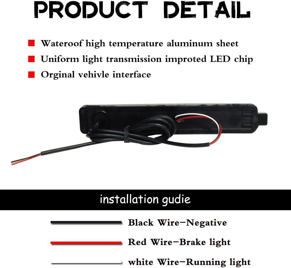 GTINTHEBOX for 2008-2013 Cadillac CTS or CTS-V,2008-2012 Buick Enclave, 2005-2009 Equinox, 2007-2009 Trailblazer SS LED Rear Fog Bumper Reflector Brake Tail Lights