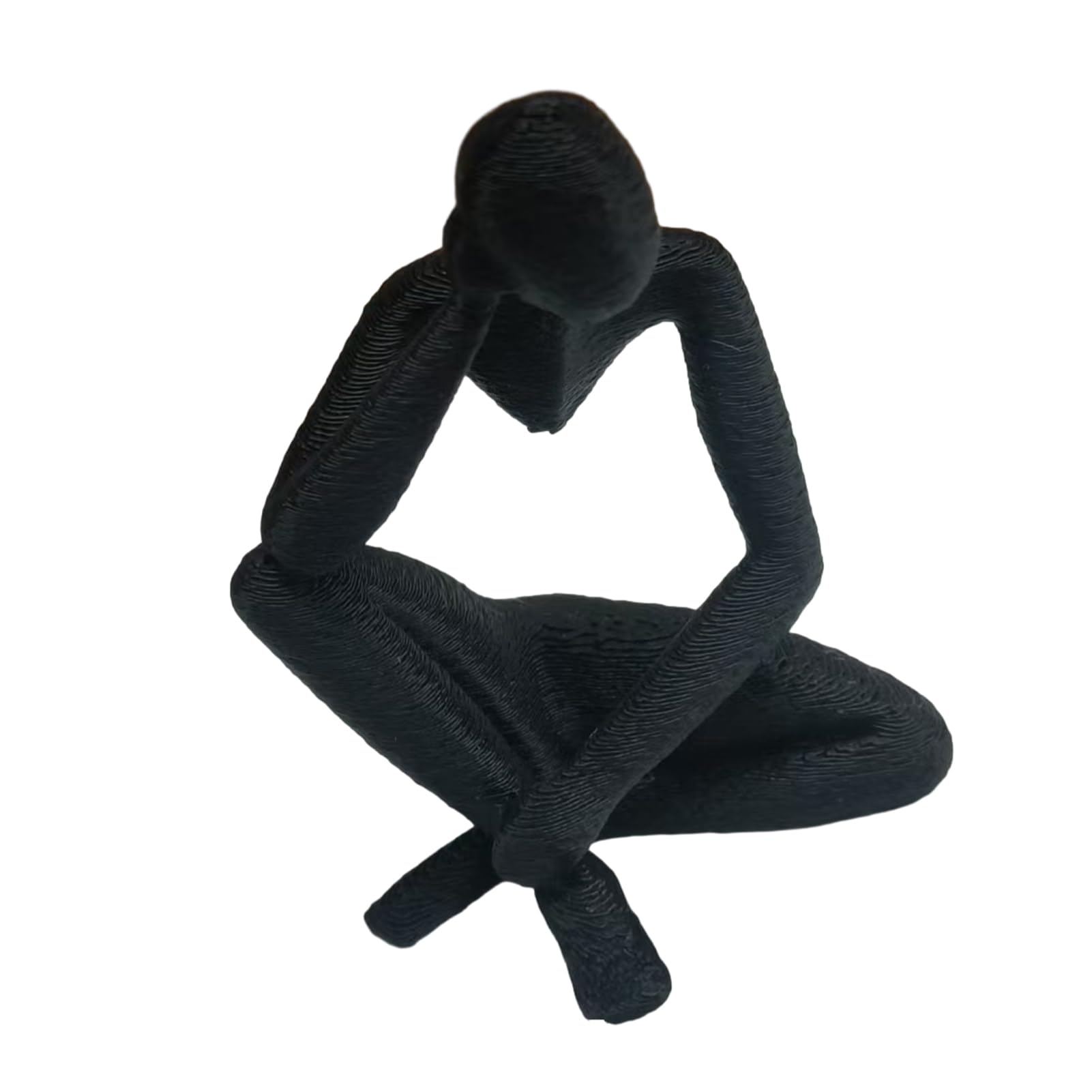 Virelynx 3D Printed Thinker Style Abstract Sculpture – Meditator Statue Collectible Figurines, Home Office Bookshelf Desktop Decor Art