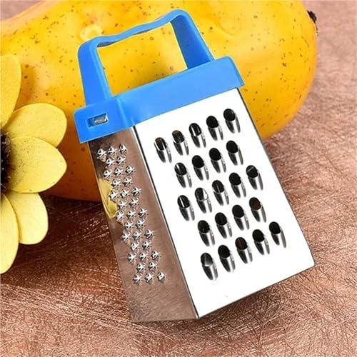 Rallador caja acero inoxidable 4 caras con contenedor verde miniatura 4