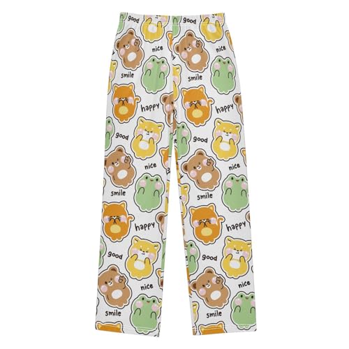 Cute Shiba Inu Dog Frog Cat Bear Boys Pants for Kids Jogger Pants with Pockets S-XL