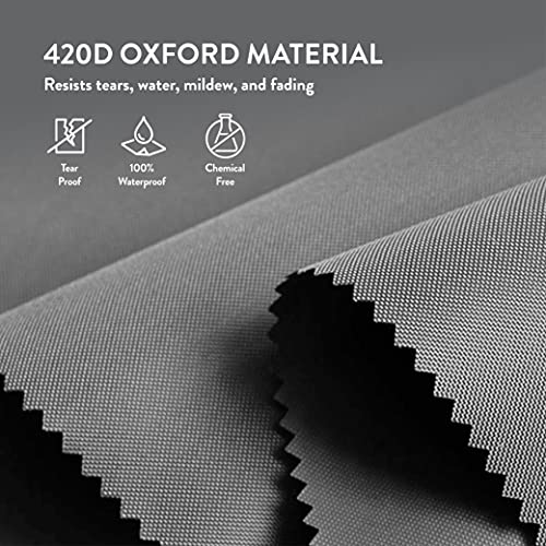 Image of ZOBER 2 Pack Oxford Christmas Wreath Storage Container 24 Inch - Wreath Bag for Artificial Wreaths Box - Waterproof Fabric, Dual Zippered Wreaths Storage Bag With Strong Durable Handles - Gray