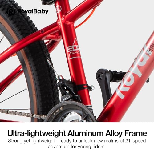 Image of RoyalBaby Kids Mountain Bike for Boys and Girls, Ultra-Light Aluminum 20-26 Inch Wheel Bicycle for 6-14 Years Old Children, 7 /21-Speeds Drivetrain