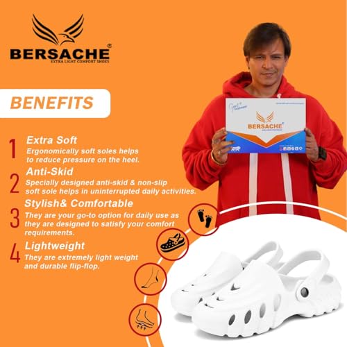Image of BERSACHE Extra Soft Classic Casual with Regular wear with Ultra Soft & Flexibility Technology Clog for Men's