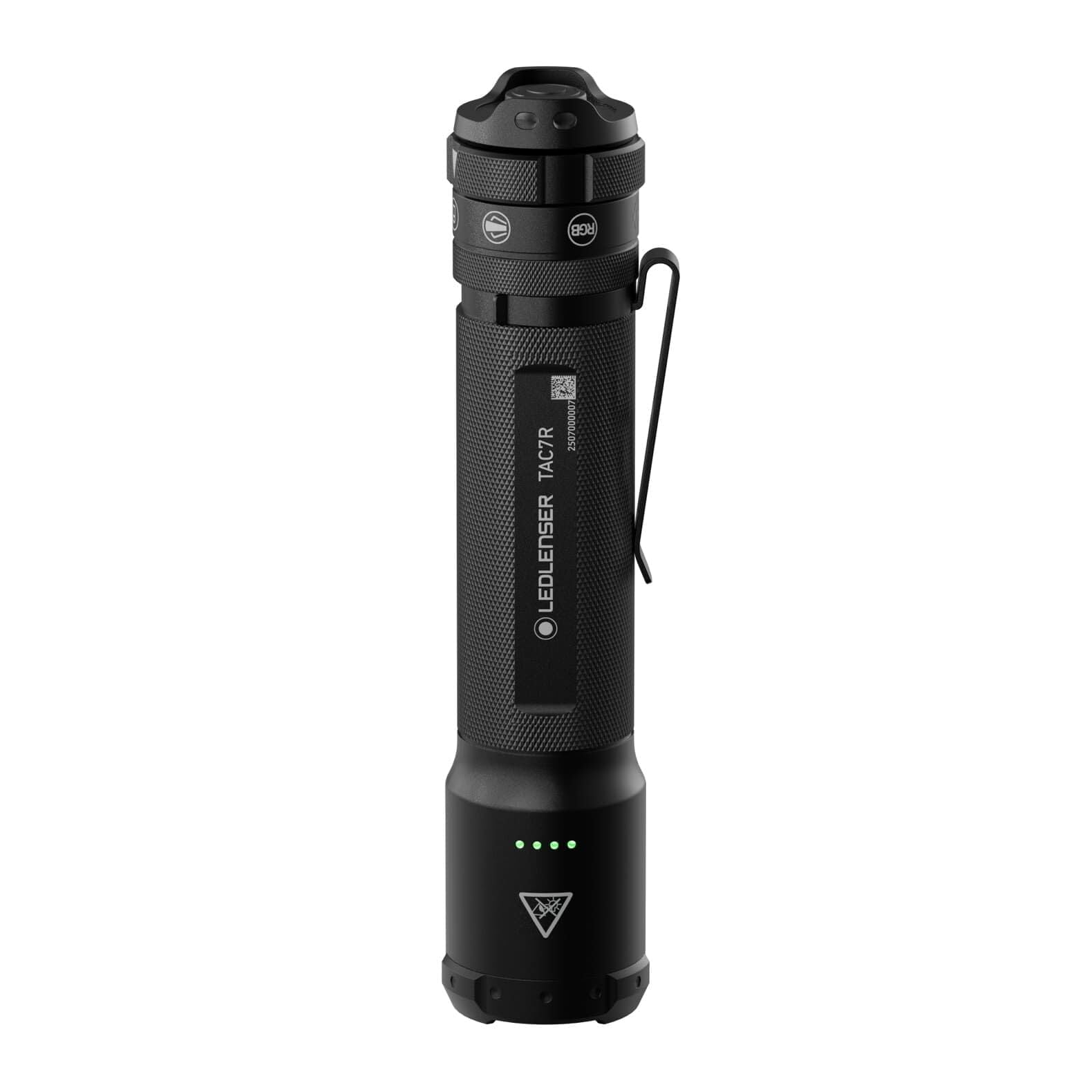 Ledlenser TAC7R latarka taktyczna, do ponownego ładowania, LED 3200lm, 10 trybów w tym RGB i stroboskop, technologia wielolinzowania, zasięg świecenia do 370m, USB-C, wodoodporna IP68 dla policji