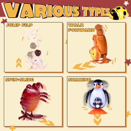 fun little toys wind up toys 25 pcs assorted animal toys for kid party favors pinata filler carniva prizes classroom incentive reward contents and color may vary