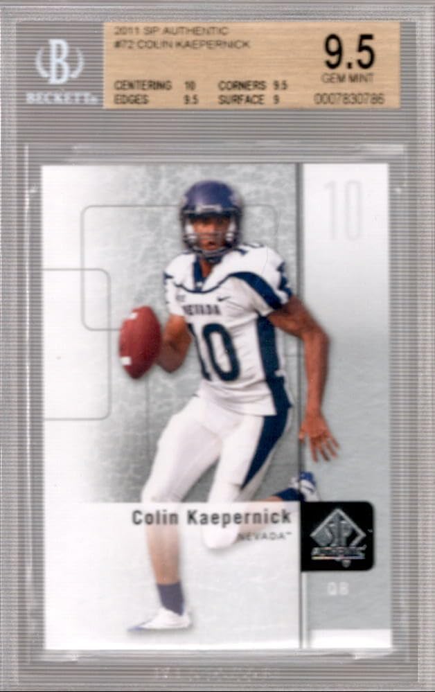 2011 Upper Deck SP Authentic #72 Colin Kaepernick BGS 9.5 Gem Mint Nevada Wolf Pack Football