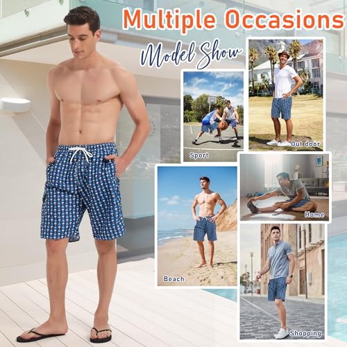 Image of Mens Swimming Trunks Swim Trunks Quick Dry Swim Shorts with Mesh Lining Funny Swimwear Bathing Suits