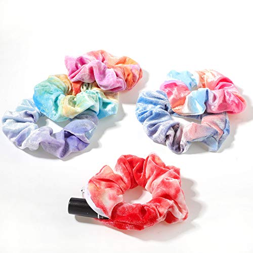 6 Pieces Velvet Hair Scrunchies with Zipper Hidden Pocket Storage, Velvet Scrunchies Hair Ties Ropes Ponytail Holder with Hidden Pocket for Key Change Chapstick Women Girls (Mixed Color)