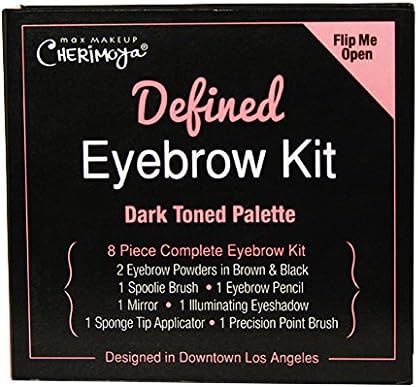 Max Makeup Cherimoya Defined Eyebrow Kit, Dark Tone