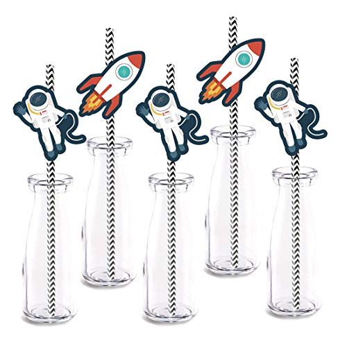 Pitillos decorativos Space Party, 25 unidades, papel miniatura 1