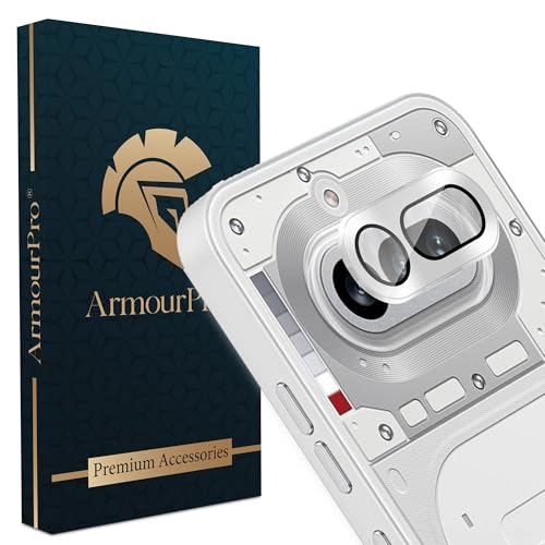 Image of ArmourPro Camera Rings Tempered Glass for Nothing Phone 4A, Tough HD Individual Aluminum Alloy Rings 9H Camera Cover, Scratch-Resistant,Camera Lens Protection| Silver, 1 Pack