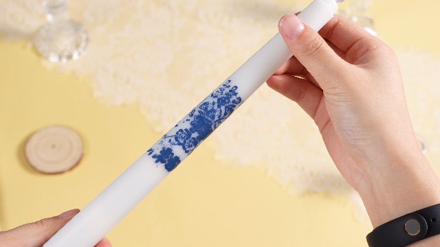 Image of Conelist 6 Pcs Chinoiserie Flameless Candles 10 Inch Blue and White Candles Battery Operated LED Candlesticks Chinoiserie Decor for Wedding Table Centerpiece Home Party Decor Gifts