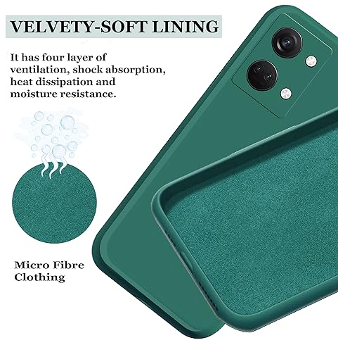 Image of A rtistque Liquid Silicone Matte Shockproof Flexible with Camera Protection Soft Back Cover Case for Oneplus Nord 3 - Green