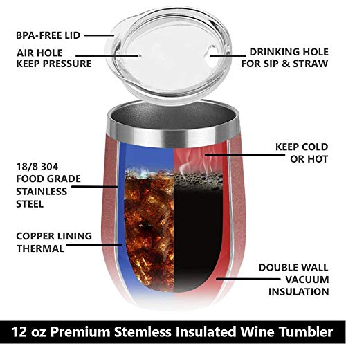 Taza de Viaje, Winzwon Termo Taza Copa de Cumpleaños 30, Travel Mug Frasco de Vacío de Acero Inoxidable para Vino, Café… - Imagen 5