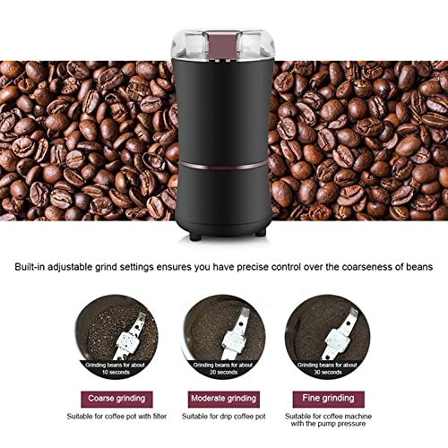 SXLCKJ Kaffeebohnenmühle elektrische Kaffeemühle Mühle Bohnen Nüsse Schleifmaschine mit Edelstahl (Crusher, Artefakt) – Bild 5