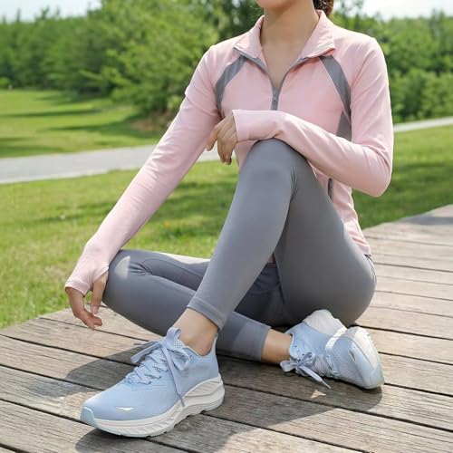 Image of Women's Slip On Walking Shoes Wide Cushion Running Tennis Shoes with Arch Support Insole, Non Slip Sole for Nursing Workout Gym Athletic Fashion Sneakers 6-12
