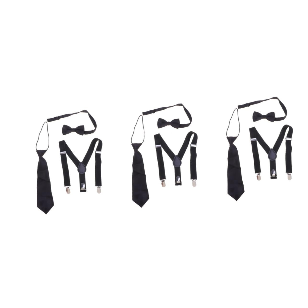 PACKOVE 9 Pcs 1 Boys Tie Bulk Kids Suspenders Set Tie for Kids Boys Necktie Children Suspenders