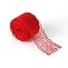 Produktbild 10 m/Rolle Dünne Spitze Stoff Ribbon Trim, 4,5 cm Breite Lace Trim Ribbon für DIY Handwerk, Kleidung Zubehör und Rustikale Hochzeit Brithday Weihnachtsdekoration(Rot)