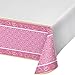 Creative Converting 317682 Border Print Plastic Tablecover, 54 x 102", Pink Bandana Cowgirl
