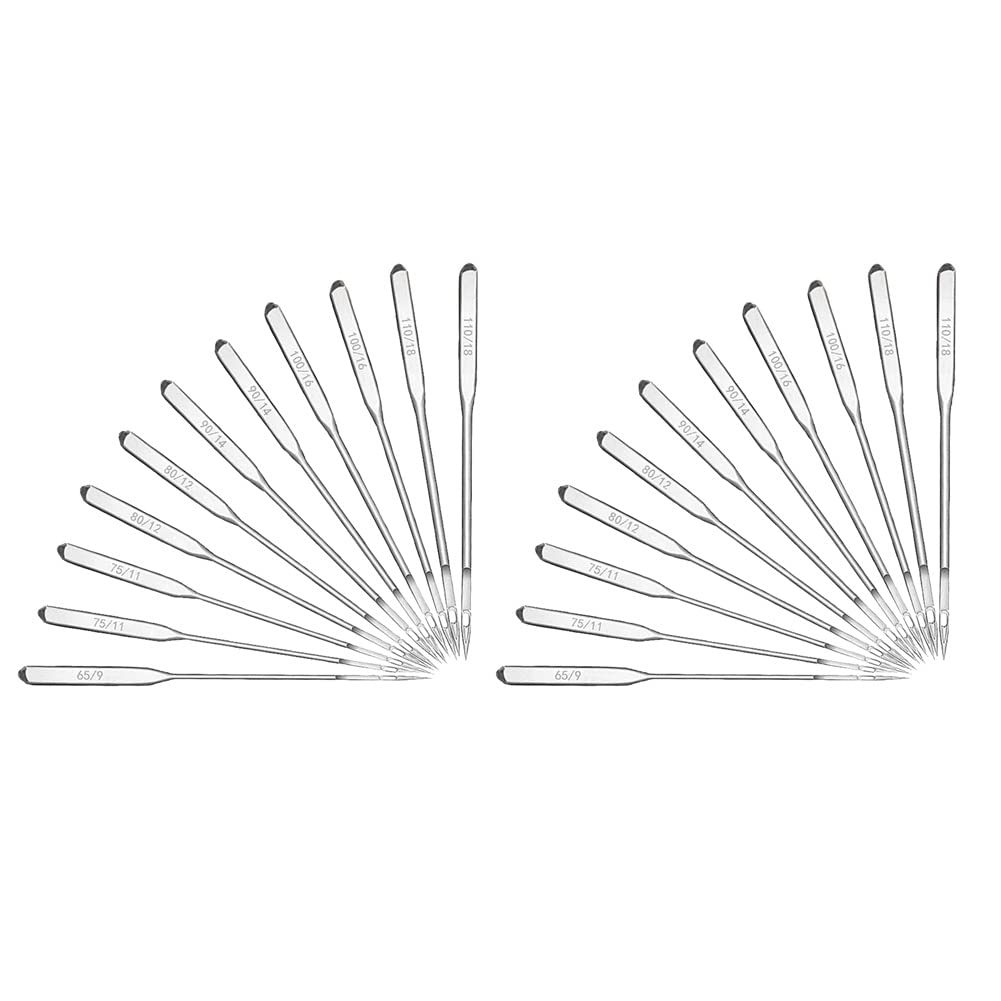 Hndhbfgrt Sewing Machine Needles, 120Pcs Universal Ballpoint Sewing Machine Needles Sewing Machine Accessories for Denim Jeans