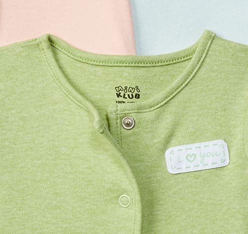 Image of miniklub Infant Girls Pack of 3 Pure Cotton Jhabla