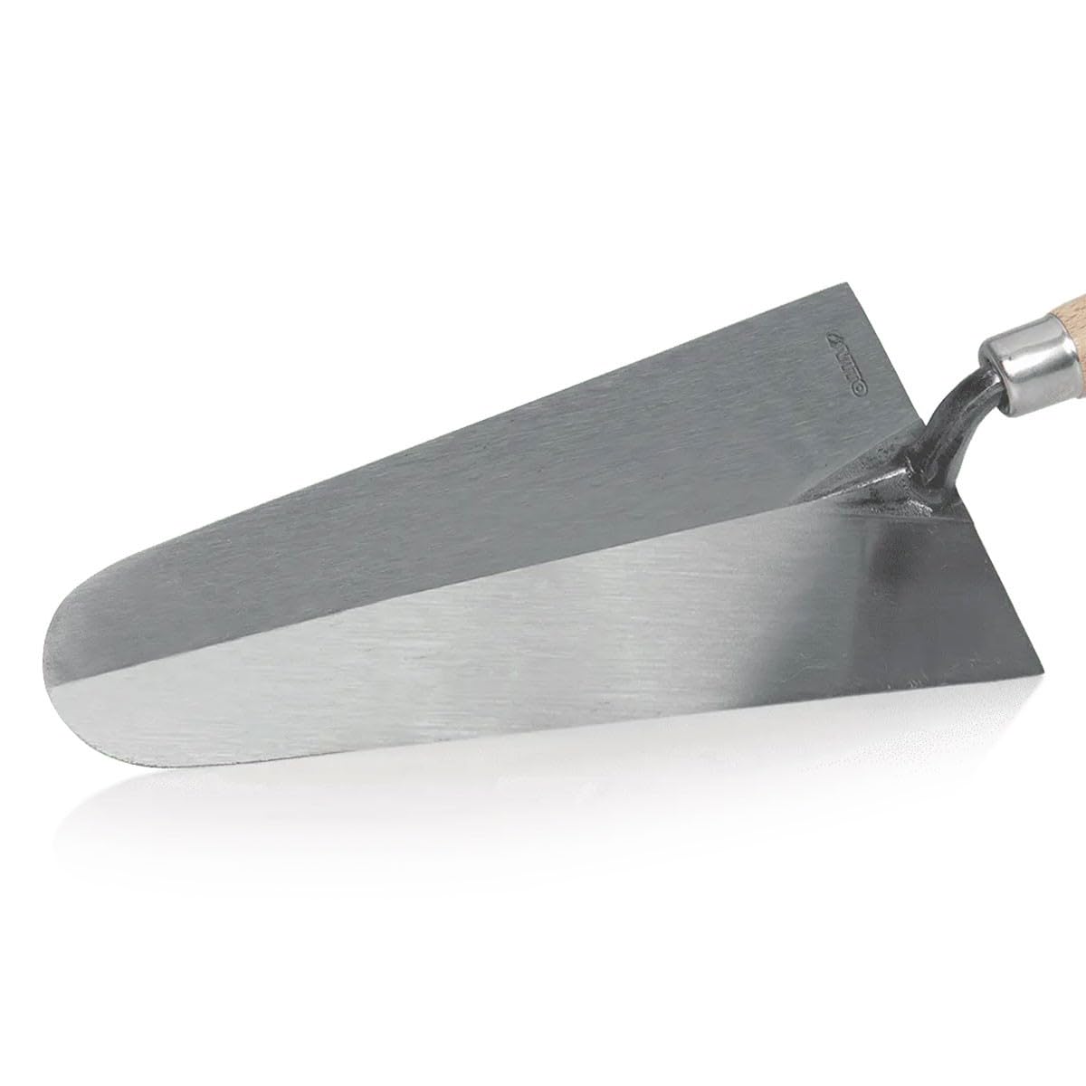 VITO - Truelle de maçon Portugaise forgée Ronde 220mm Acier trempé Manche en bois