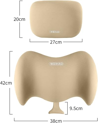 Miniatura 10 de Almohada de apoyo lumbar, almohada lumbar de espuma viscoelástica para aliviar el dolor de espalda, almohada lumbar ergonómica aerodinámica para