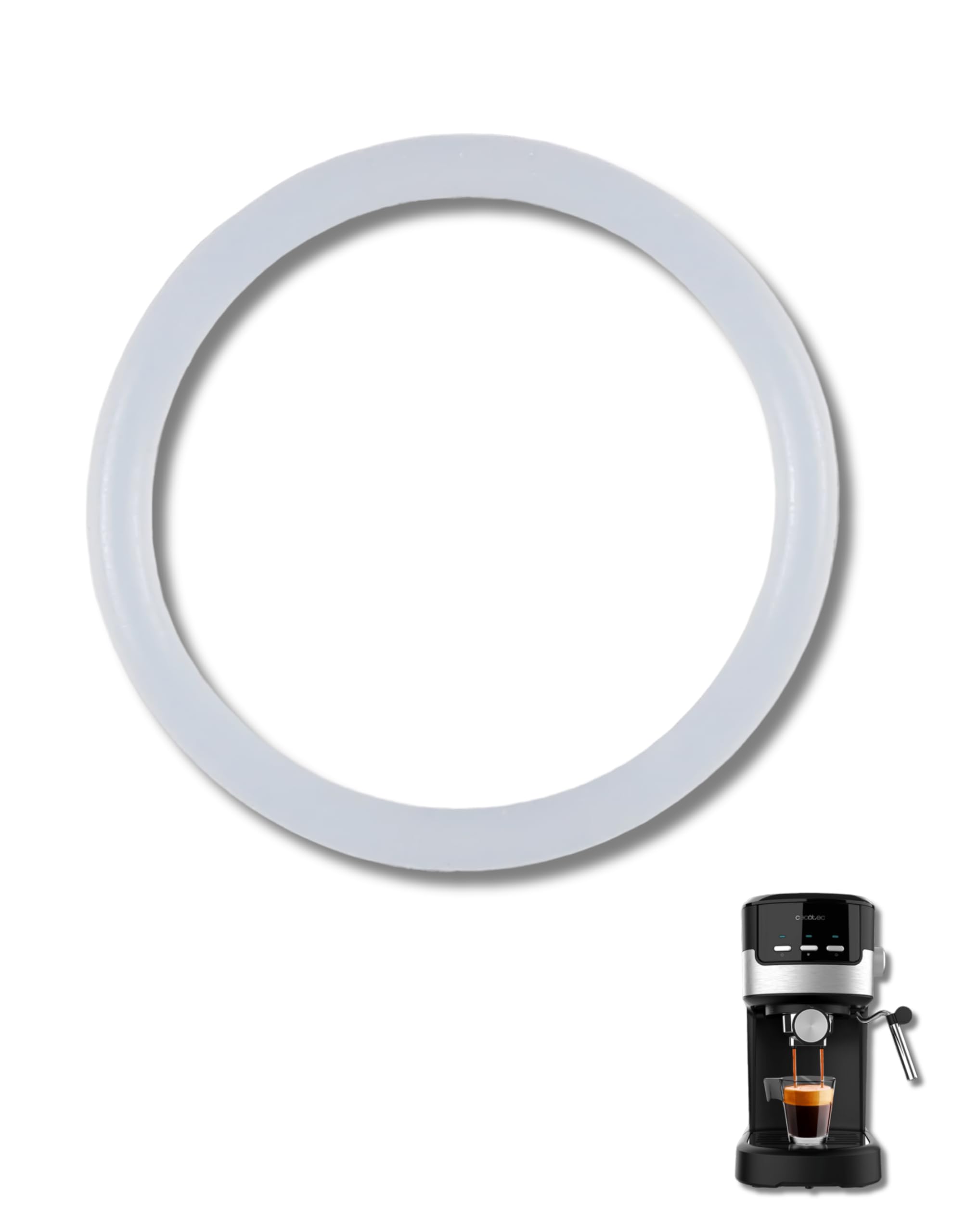 RECAMAT® Gasket Portafilter Replacement Compatible Cecotec Power Espresso 20 Pecan & Jocca & BlackDecker BXCO1100E Durable Silicone Replacement Heat Resistant