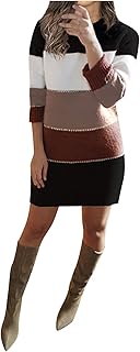 Knitted Dress Women's Long Jumper Dress Women's Sweatshirt Dress Warm Long Sleeve Base Large Sizes A-line Soft Wool Dress Plain Cable Knit Knit Dress Casual Knitted Cocktail Dress Women's Comfortable