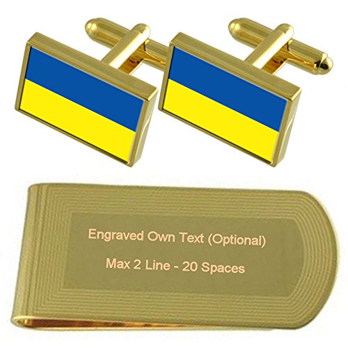 Gemelos y money clip de Baja Austria en tono oro con set de regalo grabado
