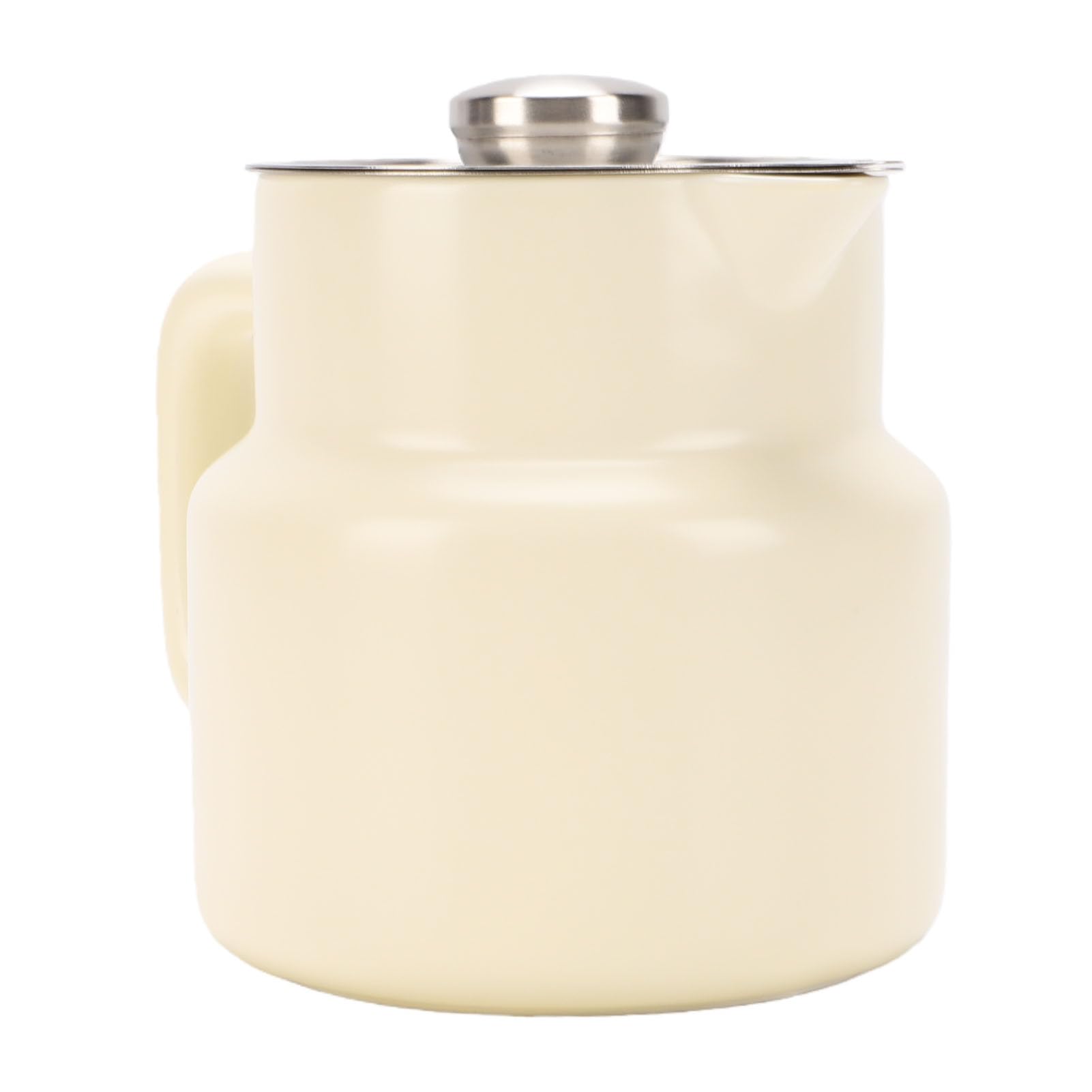 Recipiente de Grasa para Cocina, Recipiente de Almacenamiento de Aceite de Acero Inoxidable de Cerámica de 1500 Ml, de Grasa para Tocino, de con Tapa de Colador de Malla Fina Desmontable,