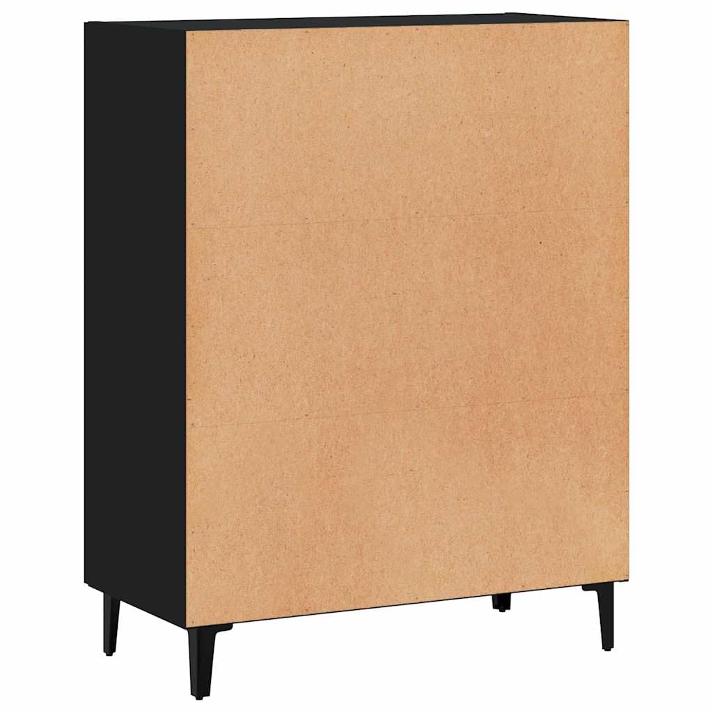 vidaXL Aparador de Madera de ingeniería Negro 69,5x34x90 cm
