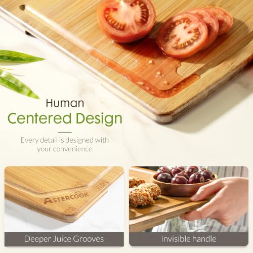 [Prime] 16"×12" Astercook Large Bamboo Cutting Board w/ Juice Groove - image 3