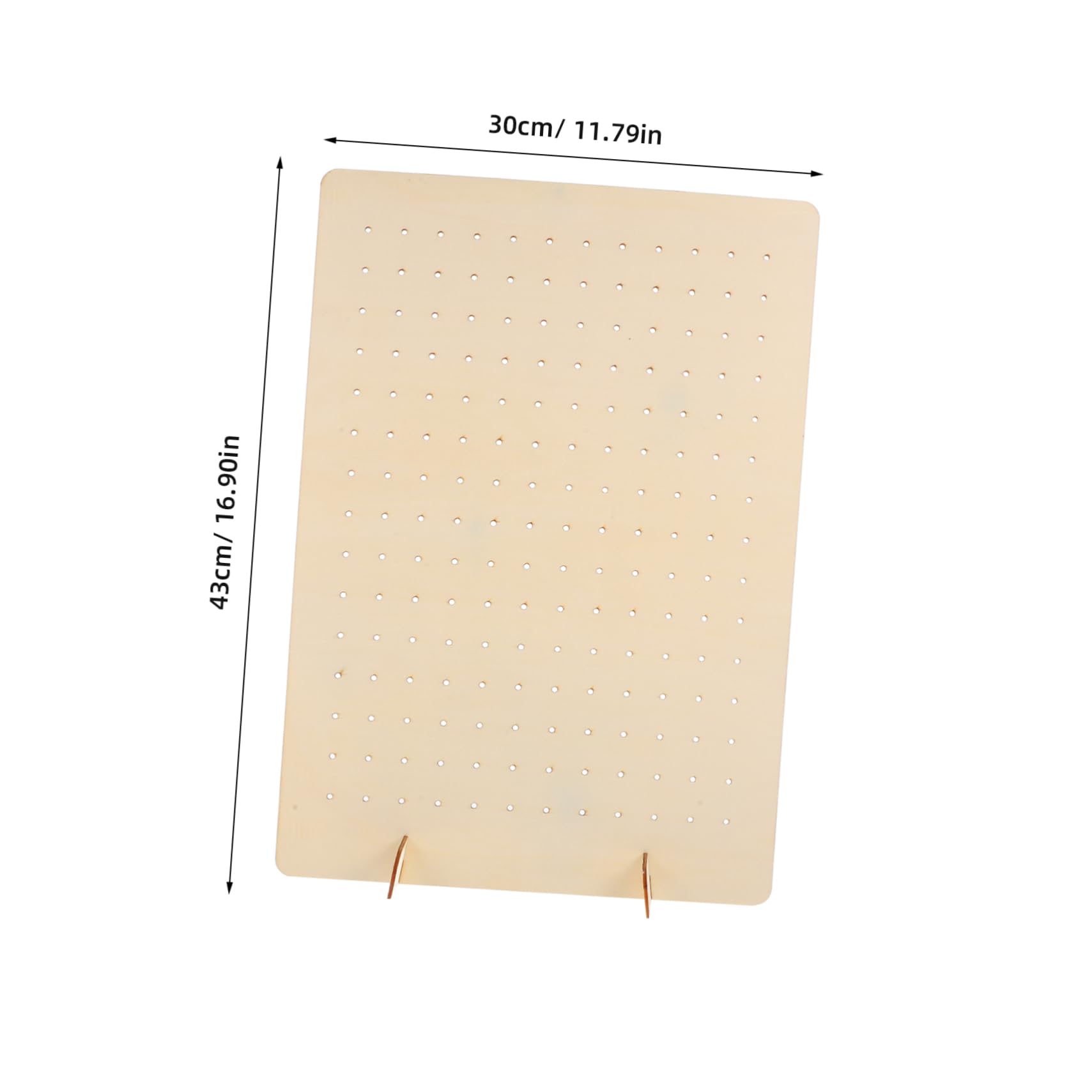Cabilock Display Stand Pegboard Necklace Jewelry Craft Fair Display Peg Board Desk Peg Board for Crafts Store Hook Display Peg Board Holders Peg Board Stand Display Risers Beige Wooden