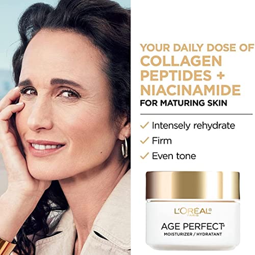 L'Oreal Paris Day Face Moisturizer Cream, Age Perfect Collagen Expert, with Collagen Peptides + Niacinamides, For Mature Skin, Suitable for Sensitive Skin Skincare, 70 ml - Image 3