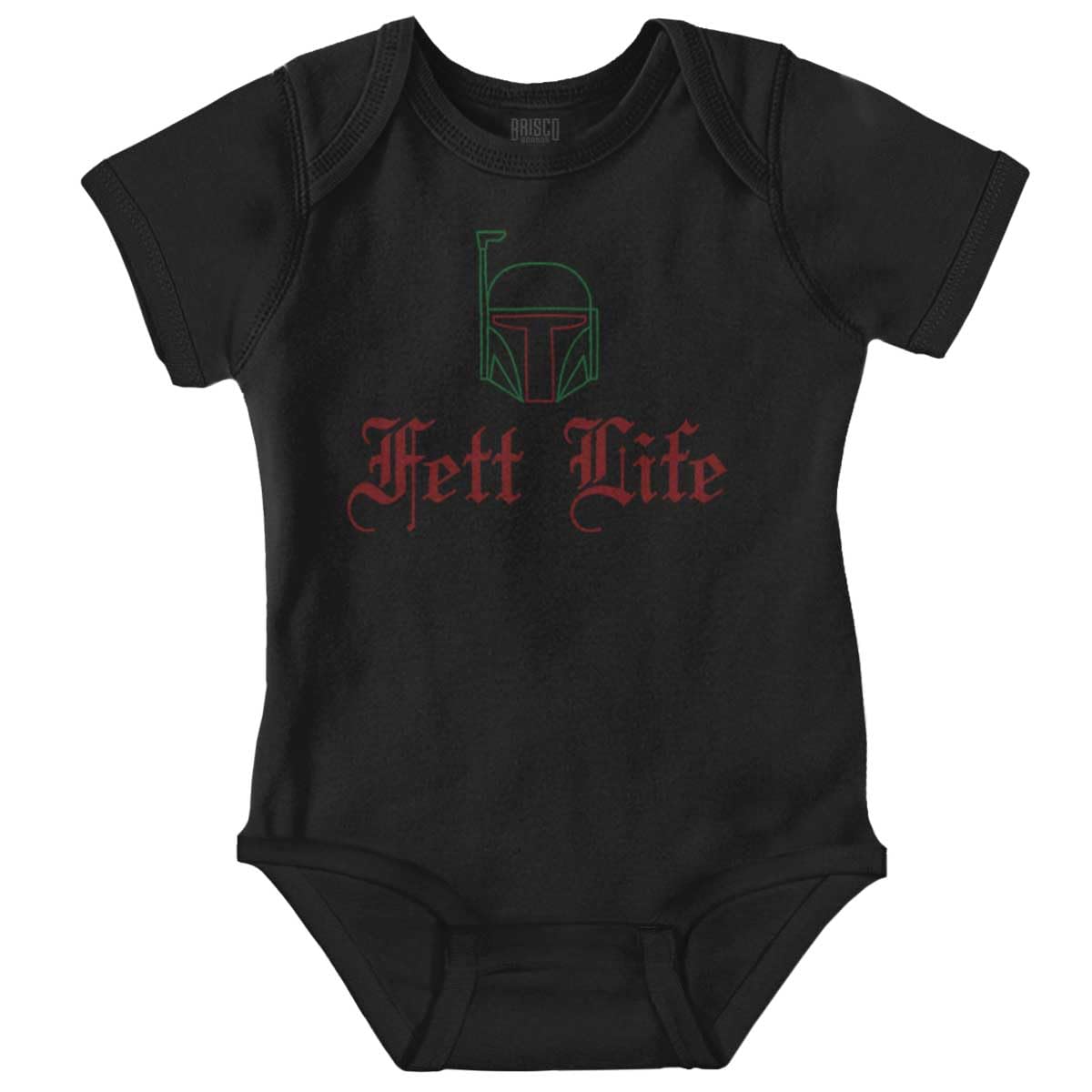 Brisco BrandsFett Life Force Sci-Fi Nerdy Geeky Cute Romper Bodysuit, Black, 6 Months