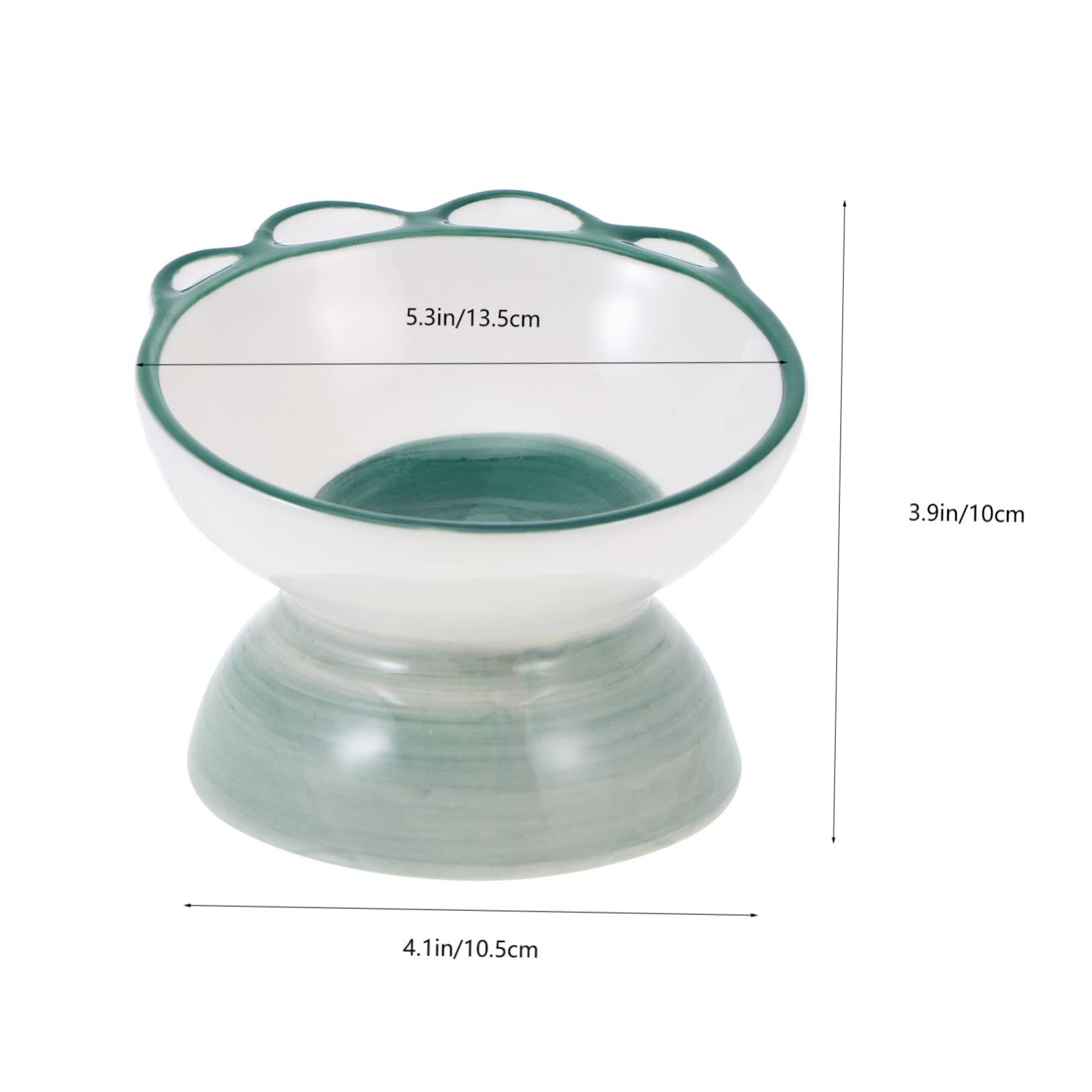BESPORTBLE Cuenco de Cerámica para Gatos Comedero Elevado Inclinable Recipiente Creativo para Agua y Comida para Alimentar la Cocina o Sala de Estar