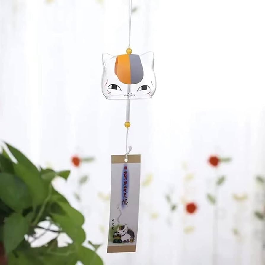 Amazon.co.jp: 夏目友人帳 ニャンコ先生 風鈴 ガラス風鈴 ガラス 人気