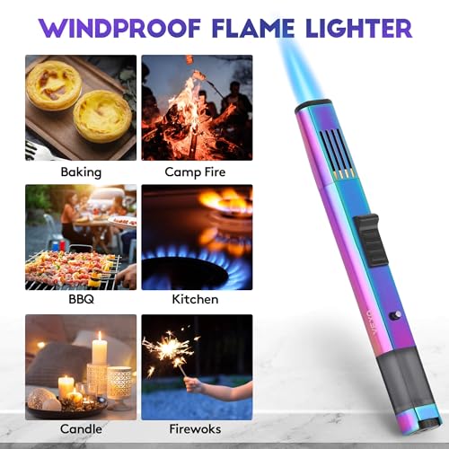 Encendedor VEXO antorcha recargable con llama de soplete miniatura 7