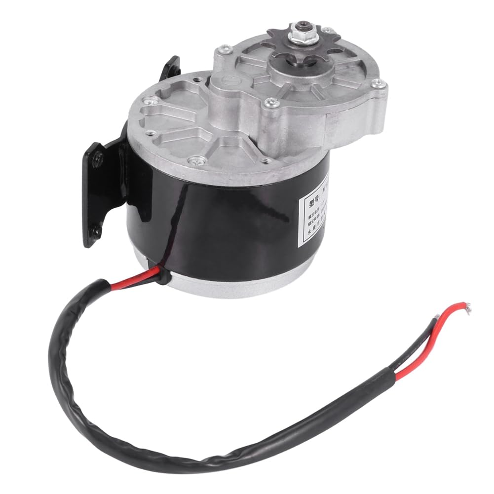 Correa Motor Eléctrico Reductor de Engranajes MY1025Z2 de 12 V y 250 W con Piñón de 9 Dientes, Motor de CC Cepillado, Reductor para Bicicletas Eléctricas y Scooters.