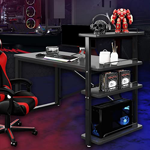 Bureau d'ordinateur gain de place avec bibliothèque modulable moderne - 4