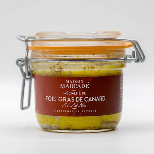 Foie gras de pato entero con ajo negro – Casa Marcadé – 100% Landais – Producto local – Bote de 180 g