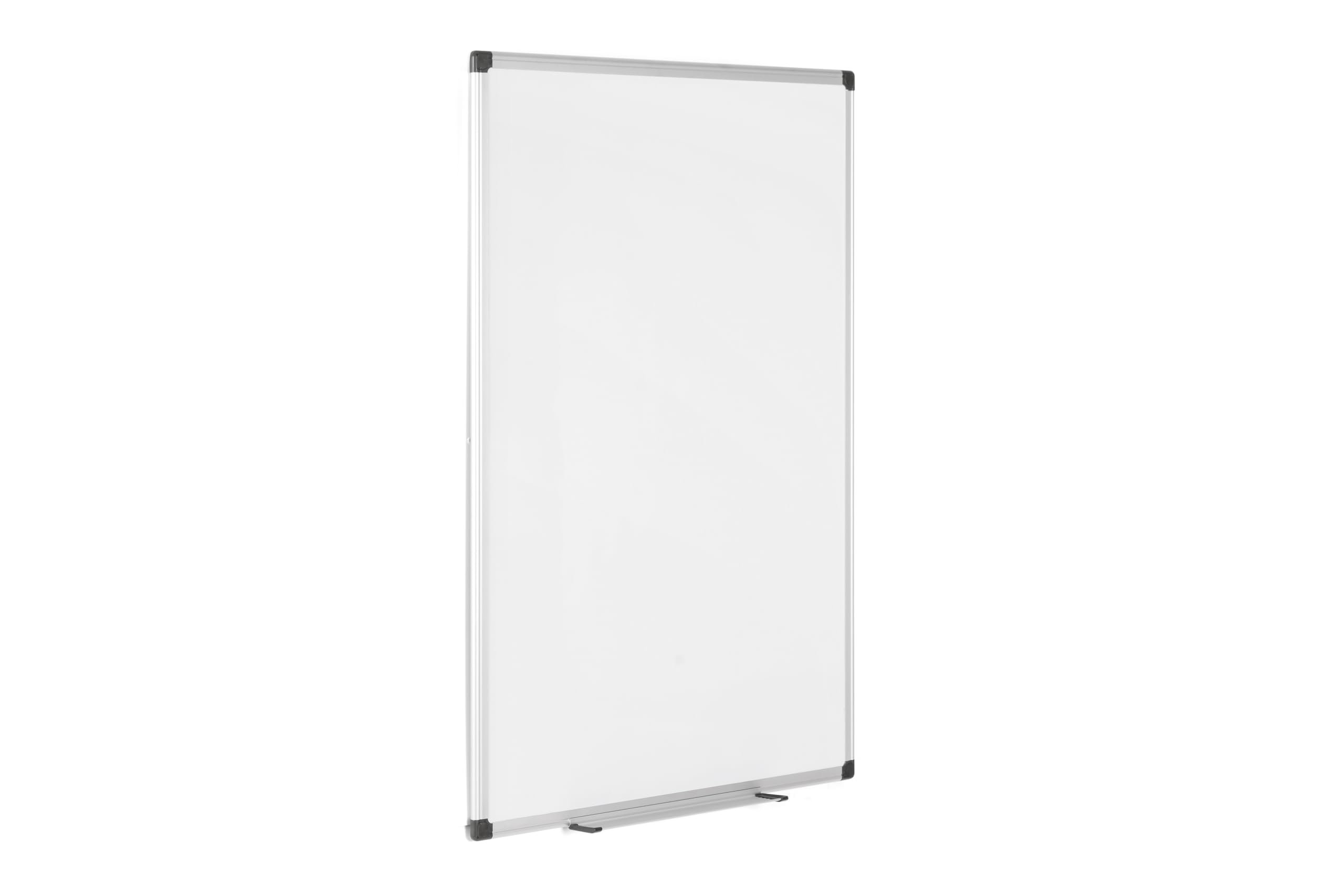 Bi-Office Maya magnetyczna tablica suchościeralna, 90 x 60 cm, emaliowana powierzchnia premium, zmywalna, z aluminiową ramką i półką na długopisy, tablica magnetyczna, tablica memo
